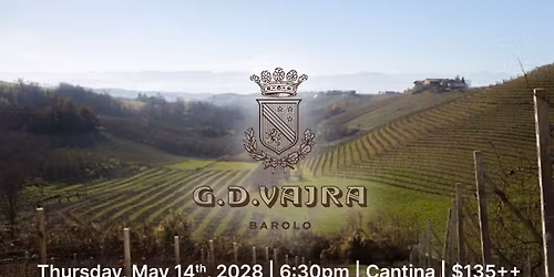 Wine Dinner with G.D. Vajra