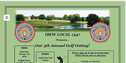 IBEW LOCAL 1347 - 5th Annual Golf Outing
