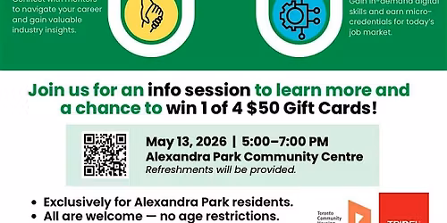 PAID employment training program! YES Alexandra Park Works Info Session