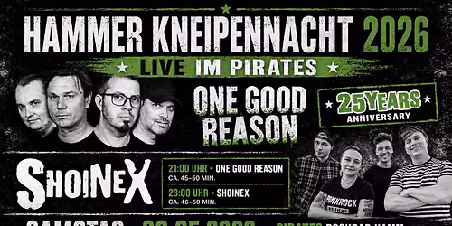 \ud83c\udff4\u200d\u2620\ufe0f HAMMER KNEIPENNACHT 2026 IM PIRATES! \ud83c\udfb8\ud83d\udd25