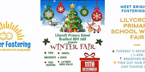 Meet Brighter Fostering at Lilycroft Primary School Winter Fair
