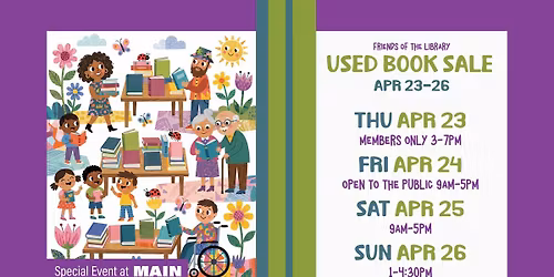 Friends of the Library Spring Used Book Sale - MAIN Location