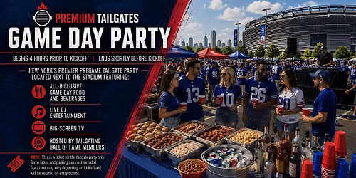 New York Giants vs. Jacksonville Jaguars Tailgate