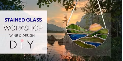 Stained Glass Sunset Lake