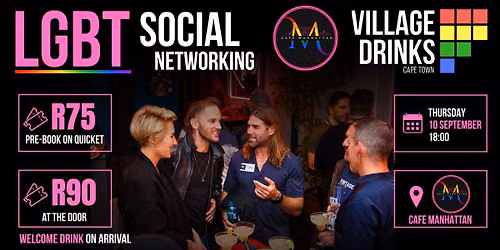 LGBT Social Networking - Cape Town - Thursday 10 September 2026 @ Cafe Manhattan