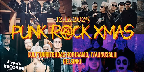 PUNK ROCK XMAS: Juustop\u00e4\u00e4t 30v, Aino & Hajonneet, K\u00e4rmes, S\u00e4\u00e4d\u00f6t