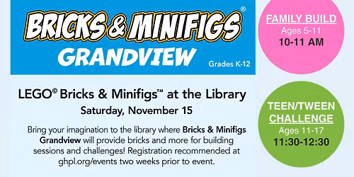 LEGO BAM at the Library 