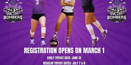 Bombers Volleyball 2026-27 Club Tryouts