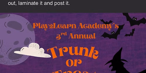 3rd Annual Trunk or Treat