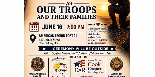 Healing Hearts\u2014a community prayer vigil for our troops