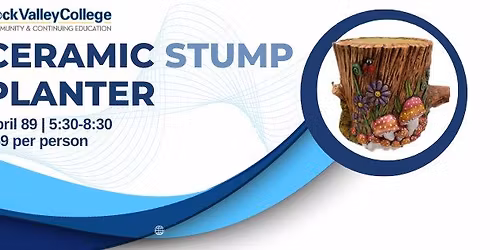 Ceramic Stump Planter