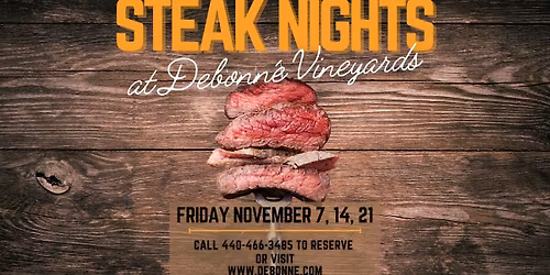 Steak Night at Debonn\u00e9 Vineyards