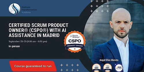 Certified Scrum Product Owner (CSPO\u00ae)