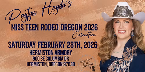 Miss Teen Rodeo Oregon 2026 Paytyn Hayda's Coronation