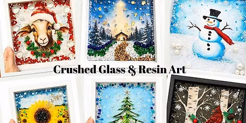 Crushed Glass & Resin Framed Art
