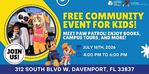 Free Community Event for Kids! Meet Chase and Skye LIVE!