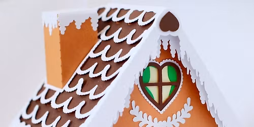 3D Lighted Gingerbread House Paper Crafting Class