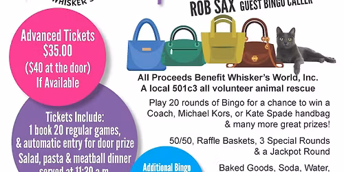 Whiskers World's Cash & Purse Bingo