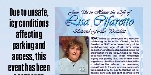 Join us to Honor Lisa Cifaretto *Please note new date*