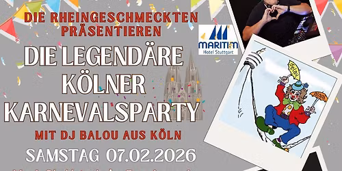 Die legend\u00e4re K\u00f6lner Karnevalsparty der Rheingeschmeckten in Stuttgart