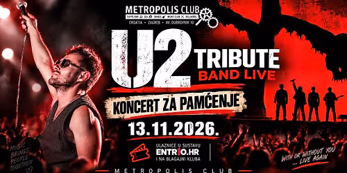 U2 TRIBUTE BAND LIVE\/13.11.2026.@METROPOLIS CLUB