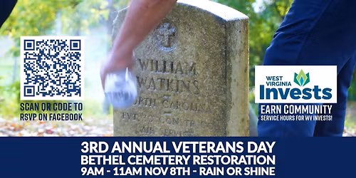 3rd Annual Bethel Memorial Park Restoration & Veteran's Flag Placement