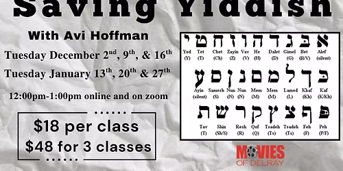 \ud83c\udf1f With Avi Hoffman: Saving Yiddish \ud83c\udf1f