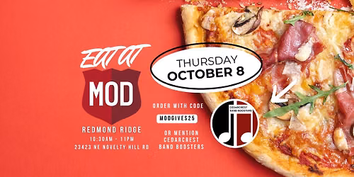 MOD Pizza Fundraiser for Cedarcrest Band Boosters