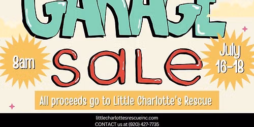 Garage Sale for Little Charlotte's Rescue
