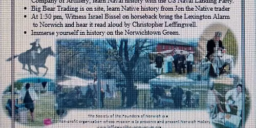 Market Day on the Norwichtown Green & Joseph Carpenter Silversmith Shop Opens