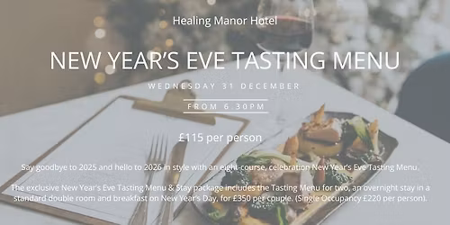 New Year's Eve Tasting Menu