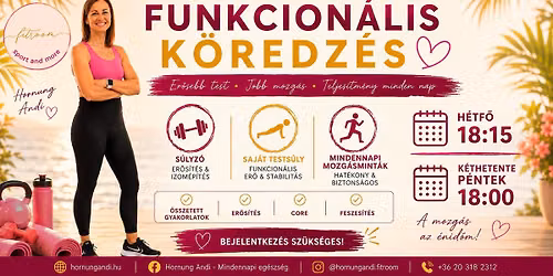 Funkcion\u00e1lis k\u00f6redz\u00e9s 08.31 18:00