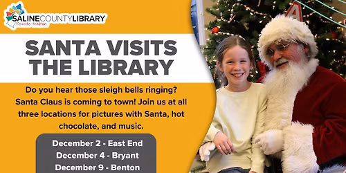 Santa visits the Benton library