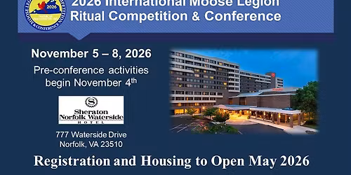 Intl. Moose Legion Ritual Competition & Conference