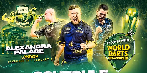 2025\/26 Paddy Power World Darts Championship - 1x R3, 2x R4 - Evening Tickets