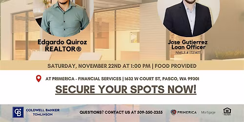 ✨ First Time Homebuyers Class (Tri-Cities & Yakima Valley) Food Provided!