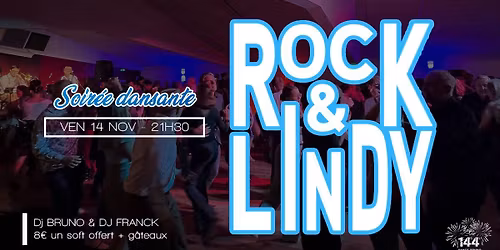 Soir\u00e9e dansante ROCK & LINDY au 144 Dance Studio