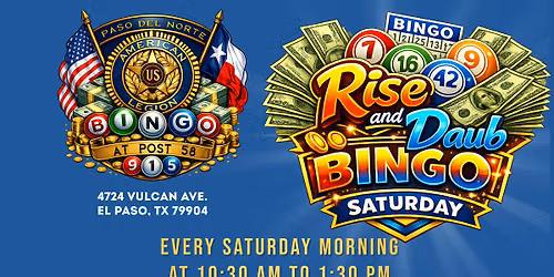 Rise and Daub Bingo Saturdays