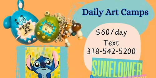 Fall Art Camp for Kids- Reserve Only (Sunflower Van Geaux Art Studio)