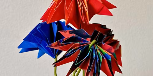 Origami Bloom: Dahlia Terrarium