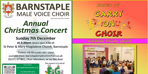 Joint Christmas concert with Barnstaple Male Voice Choir