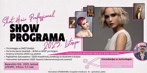 SHOT hair professional SHOW - 2025 MET\u0172 PROGRAMA