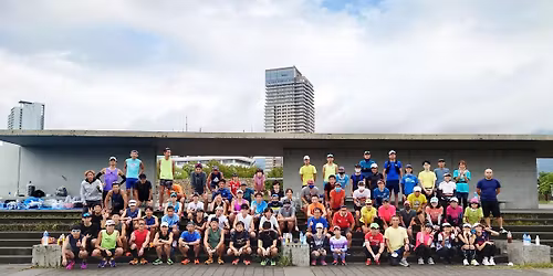 10月19日　マラソン練習会　30キロペース走　岡山、神戸