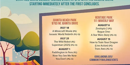 Outdoor Summer Movies in the Park - Aug 1