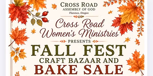 Cross Road Women\u2019s Ministries Annual Fall Fest Bake Sale and Bazaar