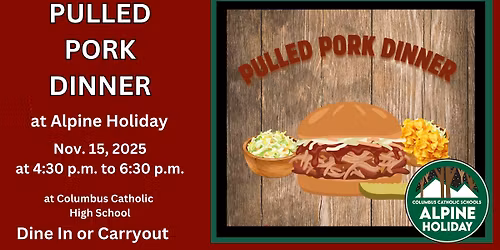 Pulled Pork Dinner at Alpine Holiday