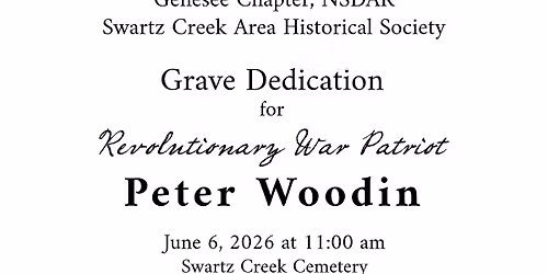 2nd Lt. Peter Woodin Grave Dedication