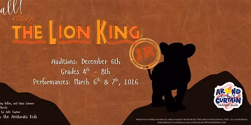 AUDITIONS: The Lion King Jr.
