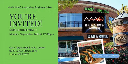 NoVA MNO SEPTEMBER Lunchtime Business Mixer
