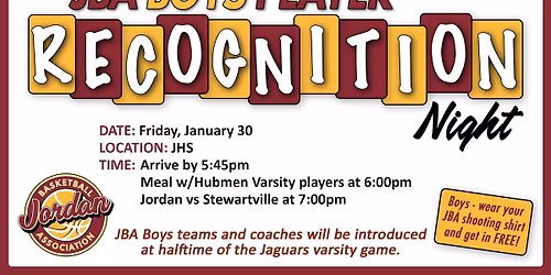 JBA Boys Player Recognition Night